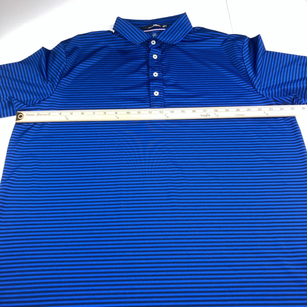 [Lot of 2] RLX Ralph Lauren Golf Polo Shirts Mens XL Blue Striped Performance - Picture 14 of 16